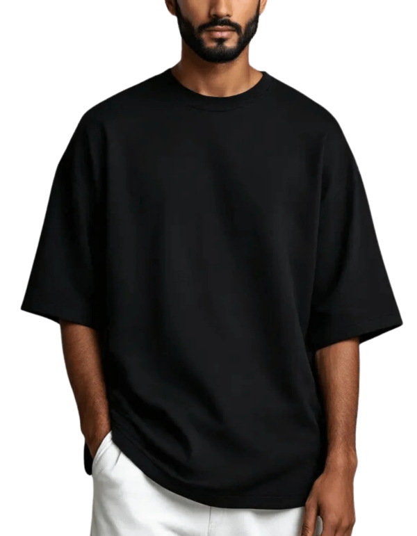 Eclipse Black Men Oversized Tee - Image 2