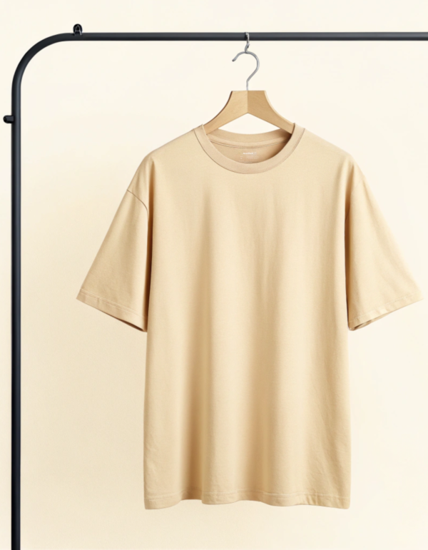 Desert Drift Beige Women Oversized Tee - Image 4