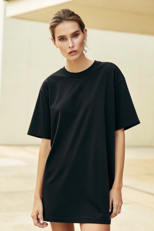 Eclipse Black Women Oversized Tee