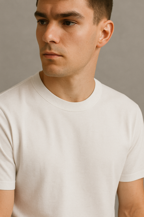 White Men Regular Fit Tshirt