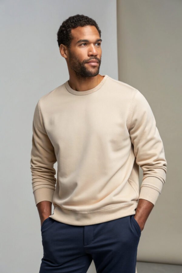 Beige Men Casuals Sweatshirt