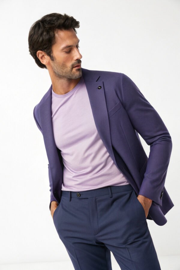 Lavender Men Regular Fit Tshirt - Image 2