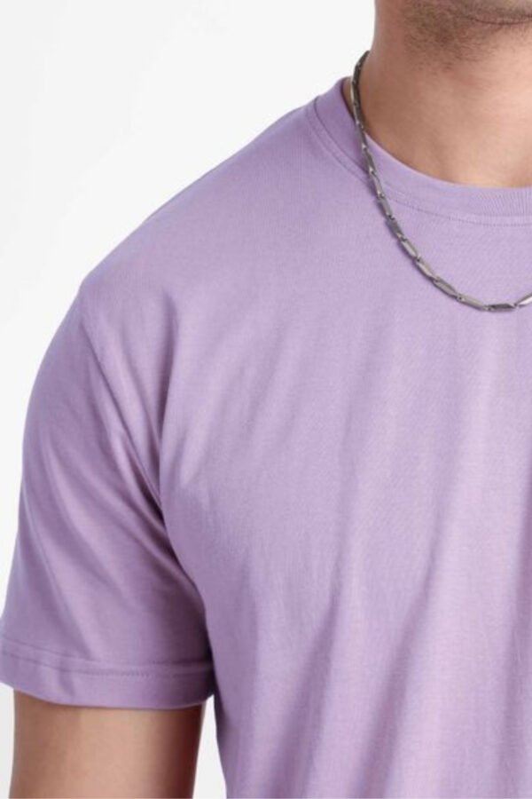 Lavender Men Regular Fit Tshirt - Image 4