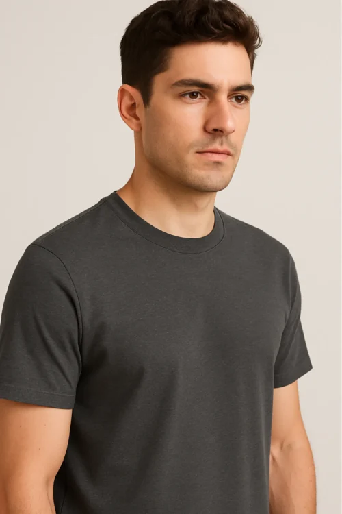 Grey Men Regular Fit Tshirt