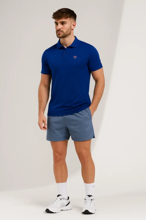 Royal Blue Men’s Sports Polo Collar T-Shirt