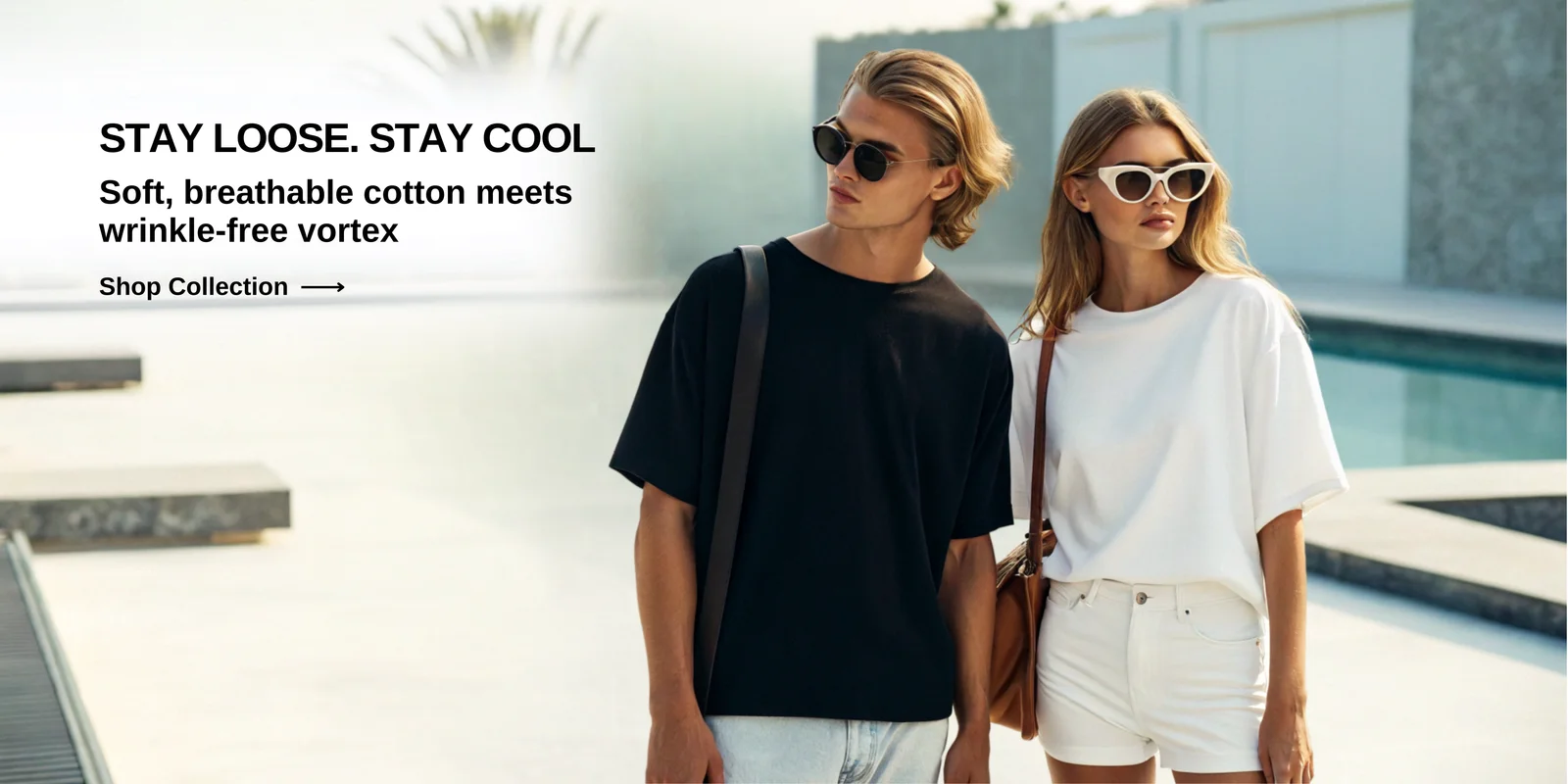 Stay loose, stay cool with this t-shirt made from soft, breathable cotton and wrinkle-free Vortex technology for effortless comfort and style.