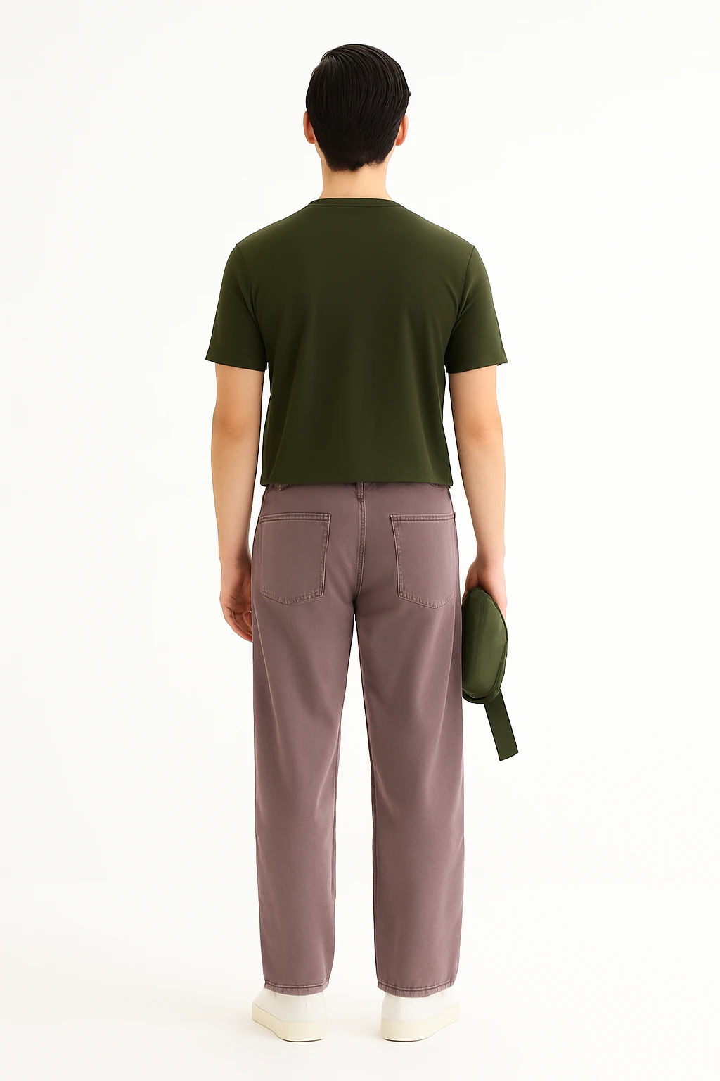 Olive Green Men Regular Fit Tshirt - Image 2