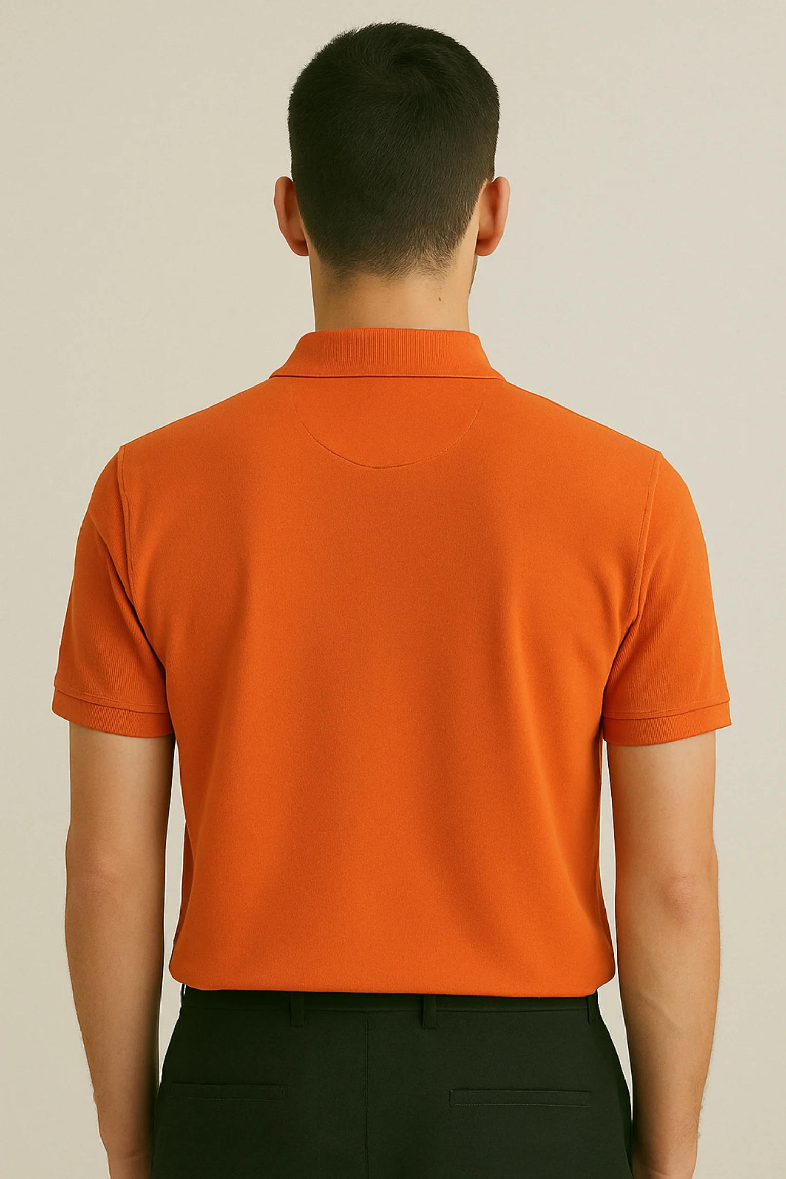 Orange Men Polo Tshirt - Image 3