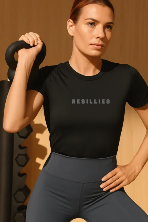 Black Compression Dry Fit Sports Tshirt