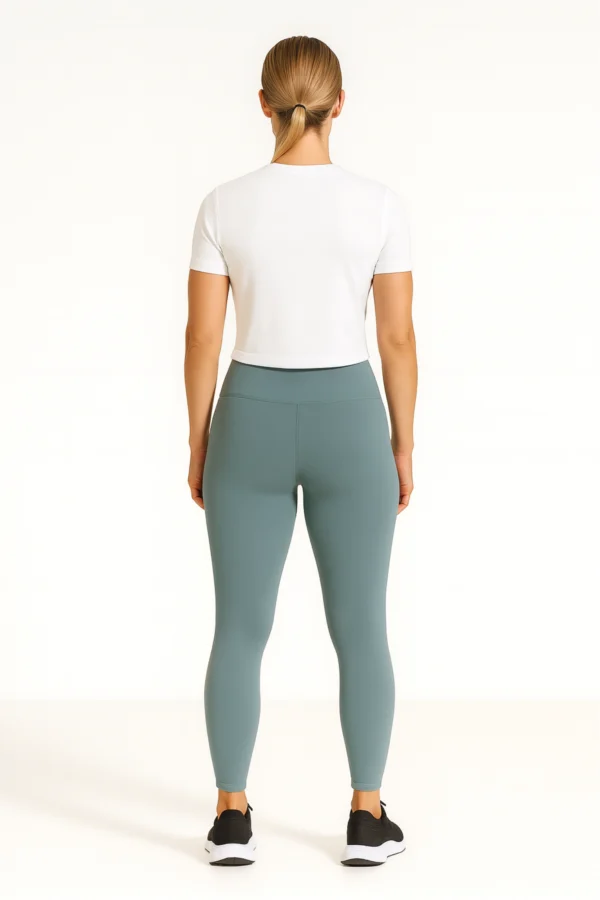 Women White Compression Dry Fit Sports Tshirt - Image 3