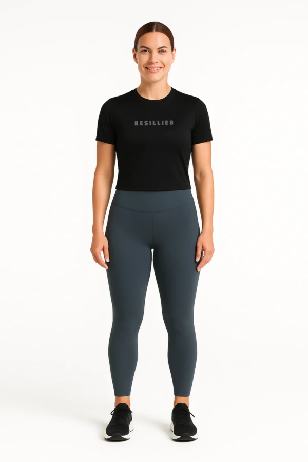 Black Compression Dry Fit Sports Tshirt - Image 2
