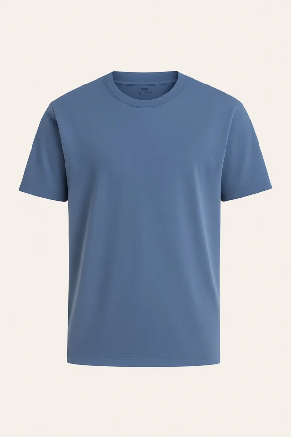 Grey Blue Women Regular Fit Tshirt - Image 5