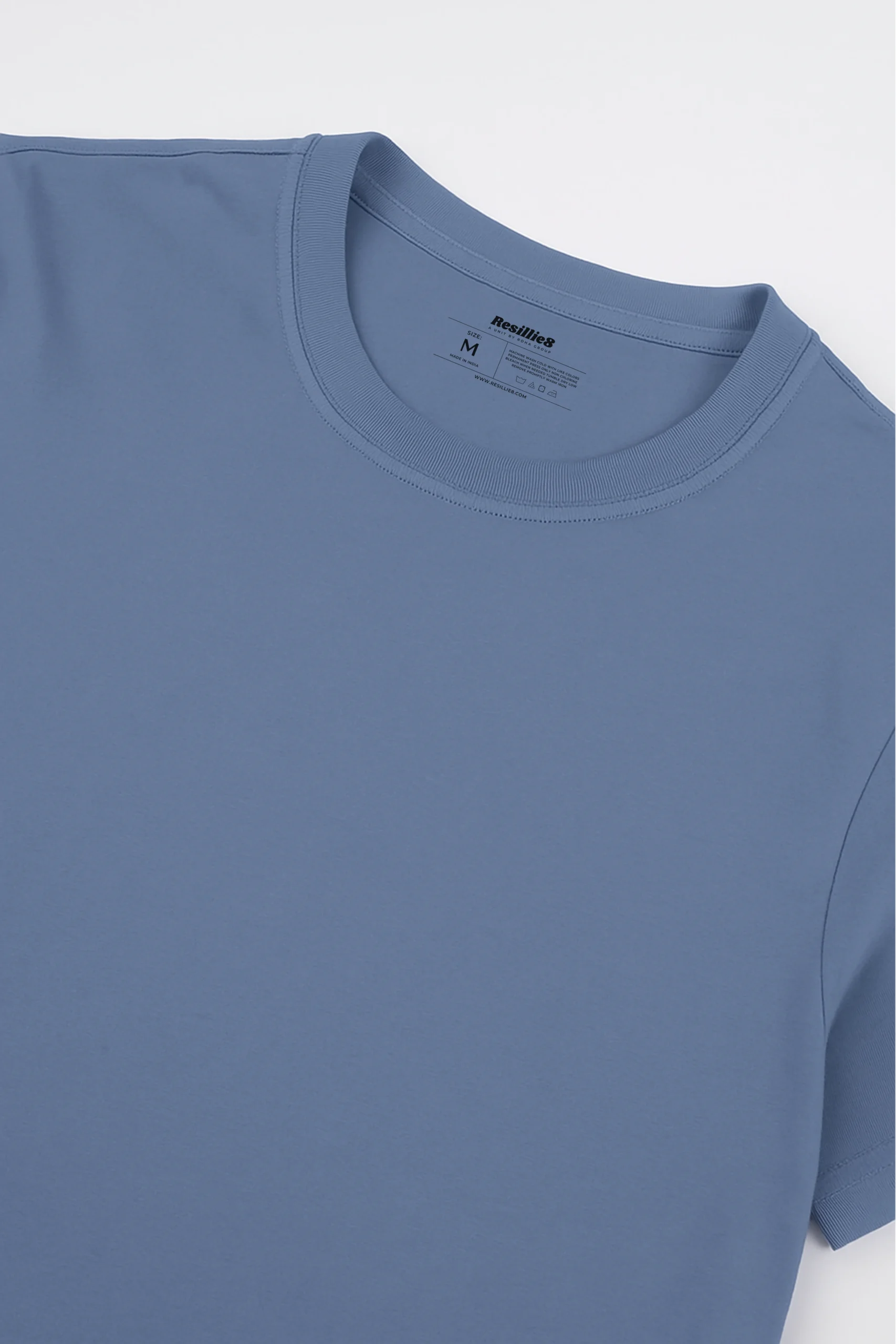 Grey Blue Men Regular Fit Tshirt - Image 5