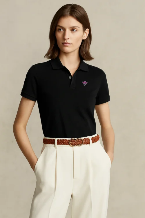 Black Women Polo Tshirt