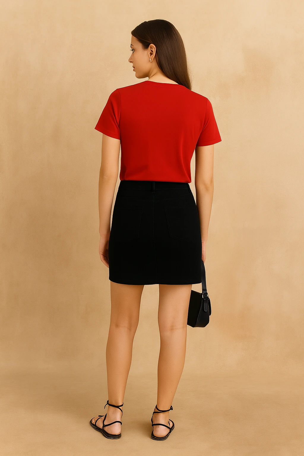 Red Women Regular Fit Tshirt - Image 4
