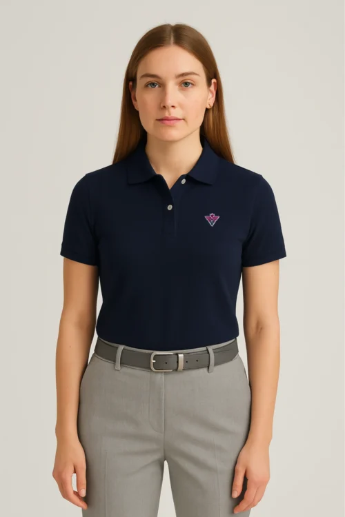Navy Blue Women Polo Tshirt