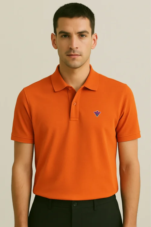 Orange Men Polo Tshirt