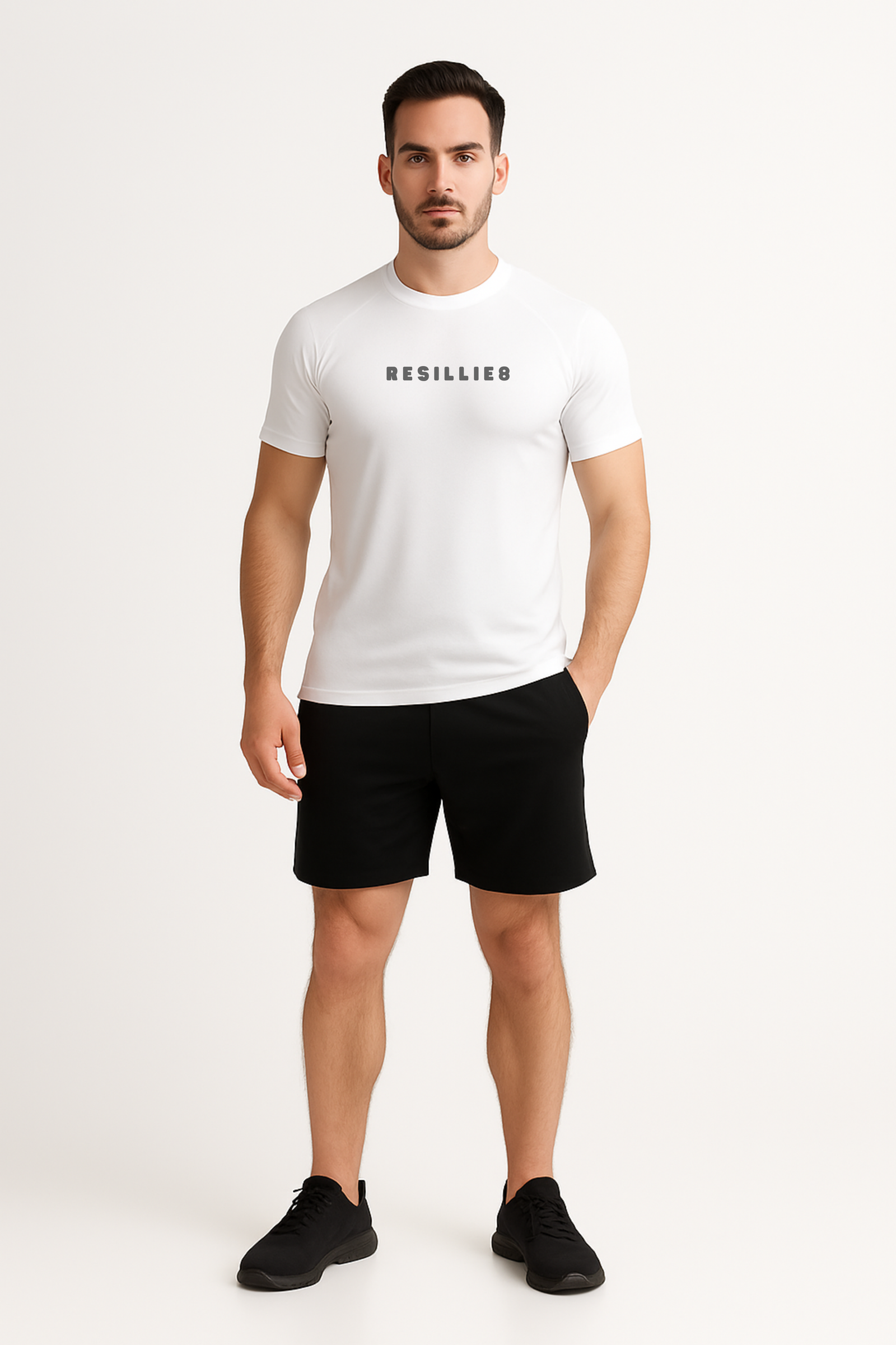White Compression Dry Fit Sports Tshirt - Image 2