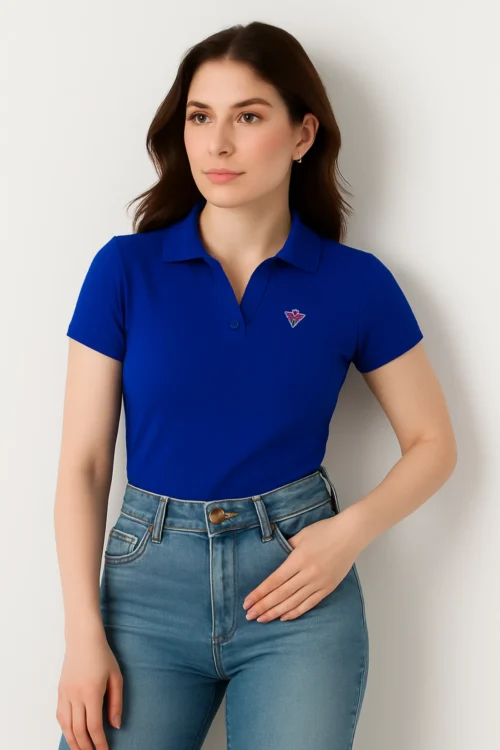 Royal Blue Women Polo Tshirt