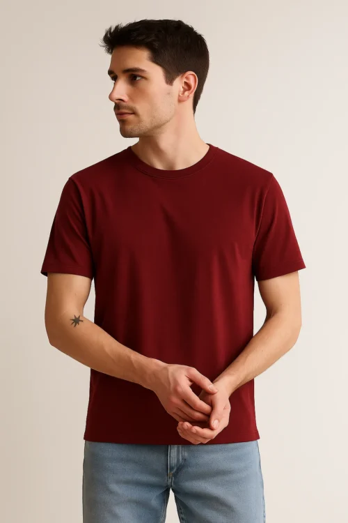 Wine Men Regular Fit Tshirt