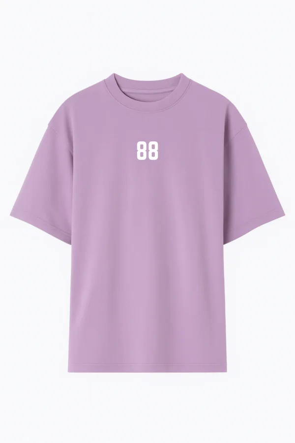 88 oversized t-shirt made from premium 240 GSM French Terry fabric, 52% cotton and 48% polyester blend, with bold graphic and relaxed fit