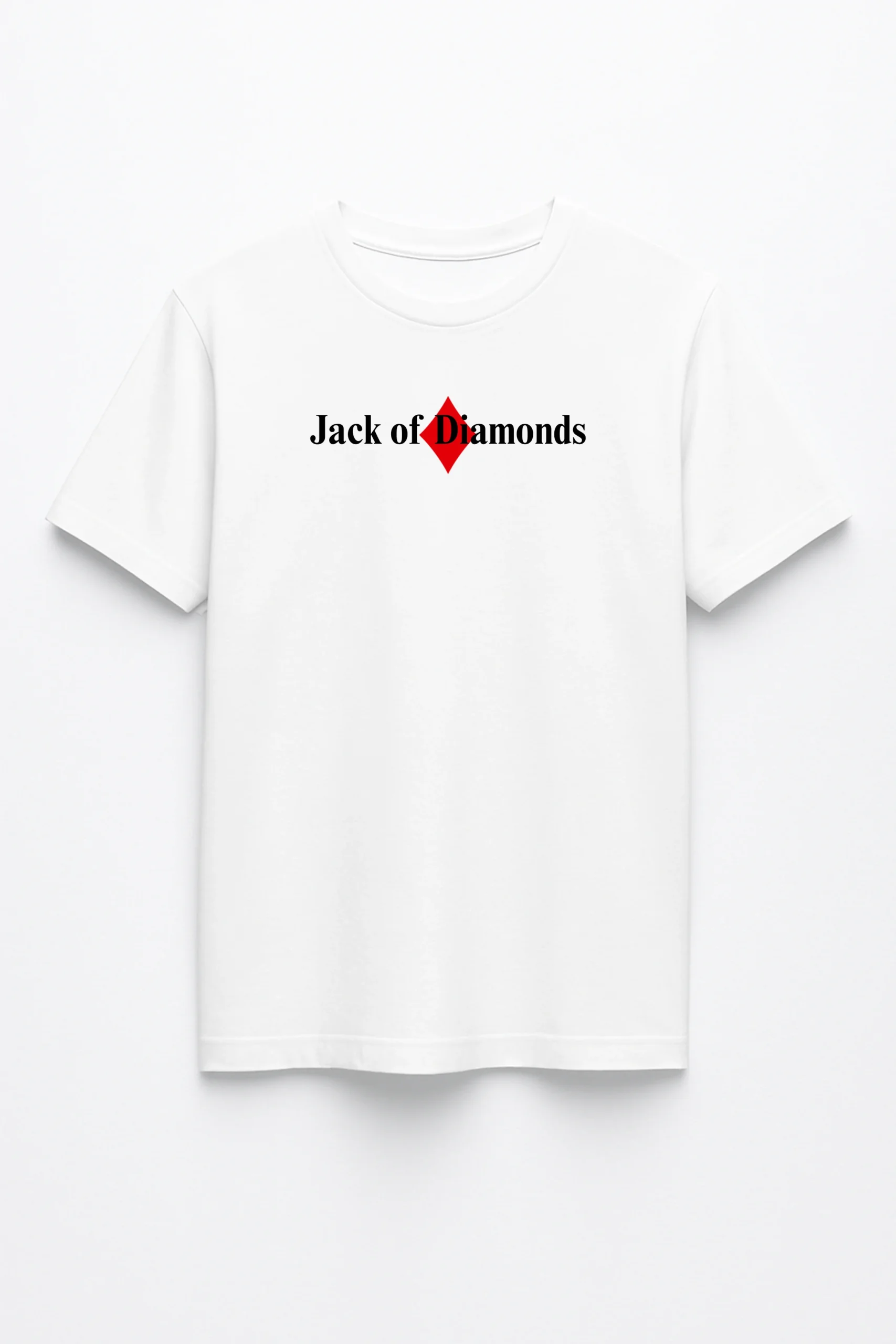 Ace of Diamond printed regular fit t-shirt made from soft 180 GSM single jersey cotton-poly blend fabric with breathable comfort and durable style