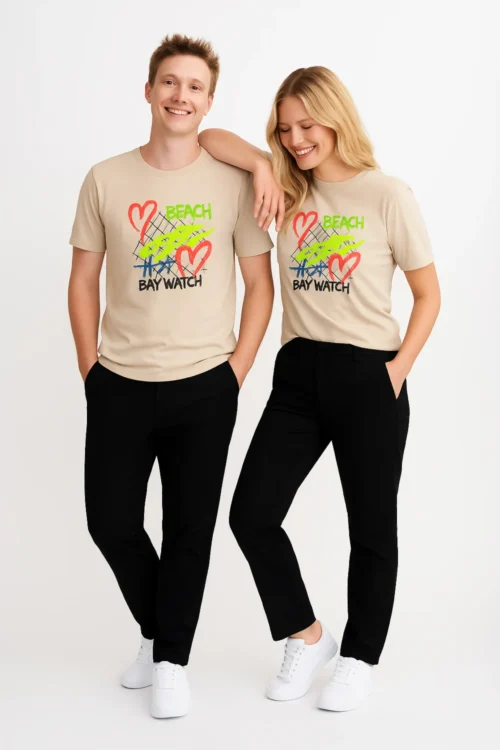 Beach Bay Watch Printed Regular Fit Tshirt