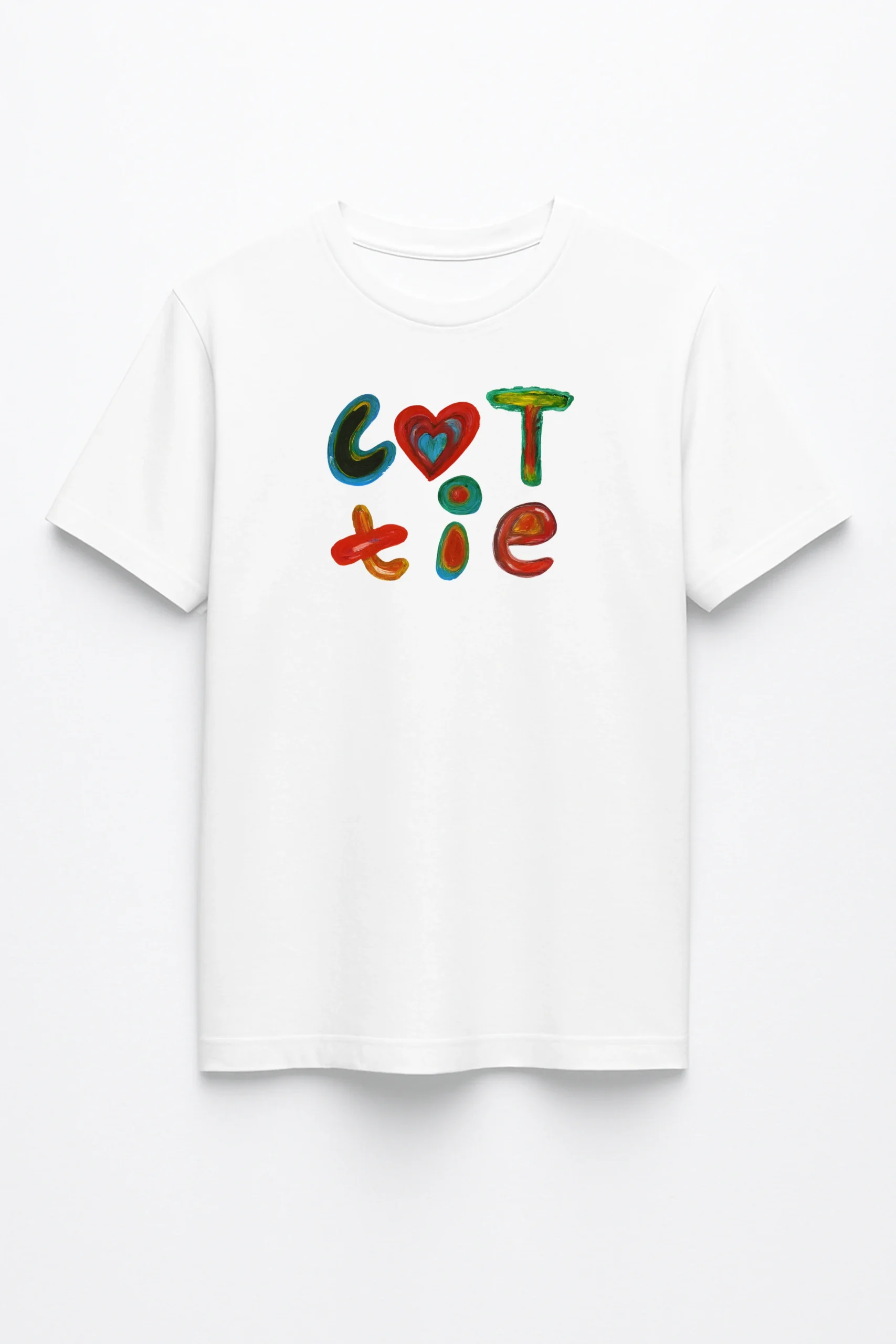 Cutie printed regular fit t-shirt made from soft 180 GSM single jersey cotton-poly blend fabric with breathable comfort and durable playful style