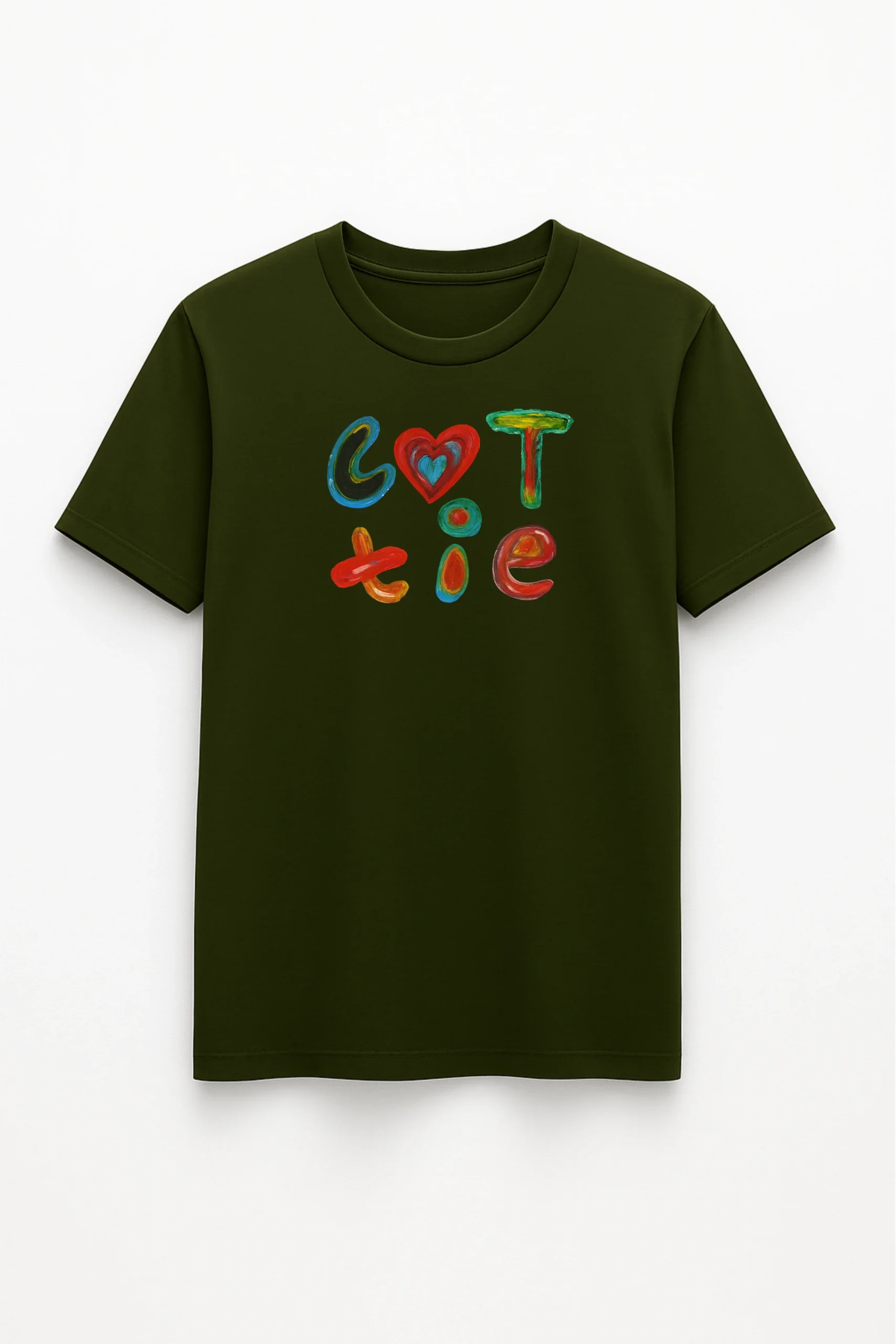 Cutie printed regular fit t-shirt made from soft 180 GSM single jersey cotton-poly blend fabric with breathable comfort and durable playful style