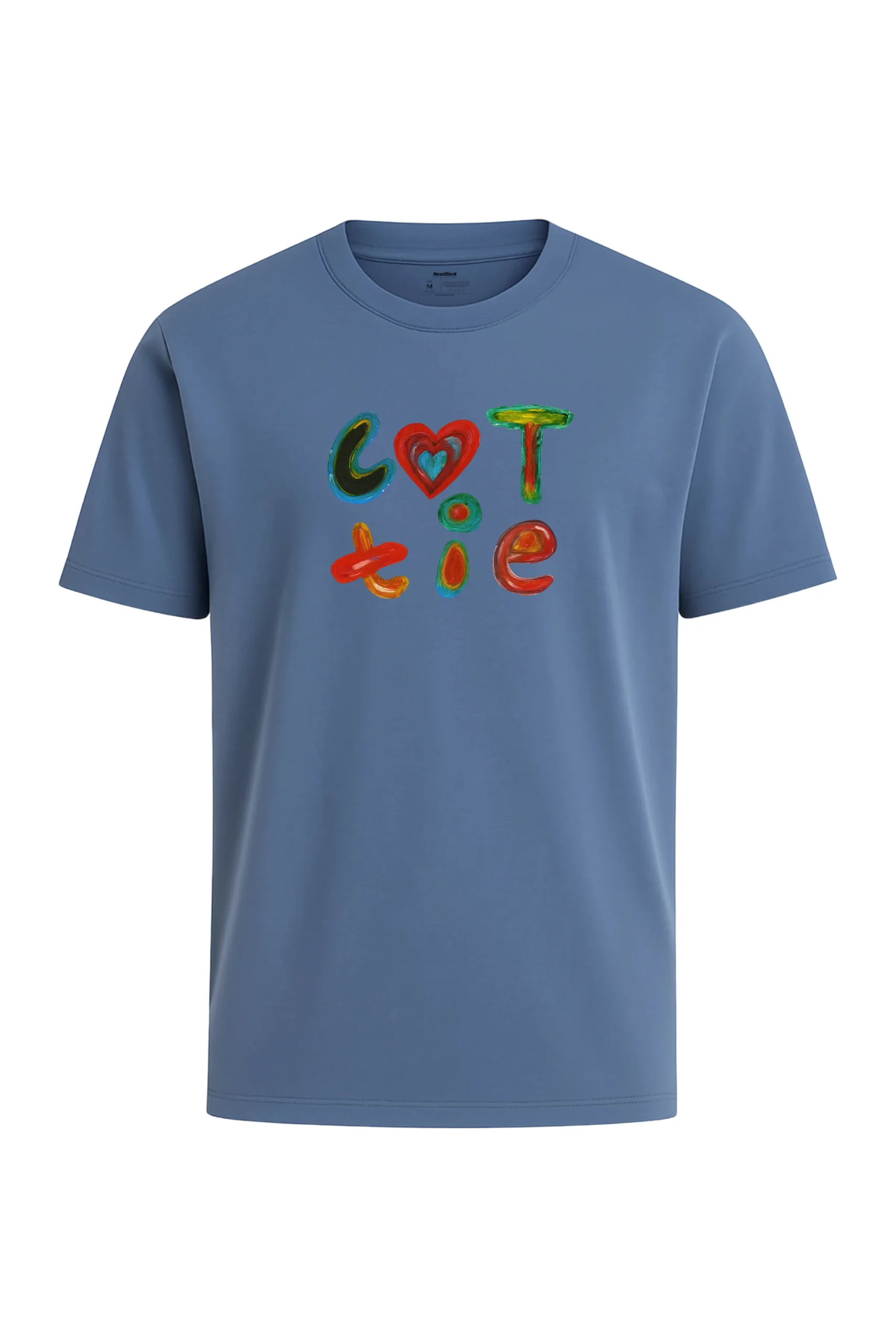 Cutie printed regular fit t-shirt made from soft 180 GSM single jersey cotton-poly blend fabric with breathable comfort and durable playful style