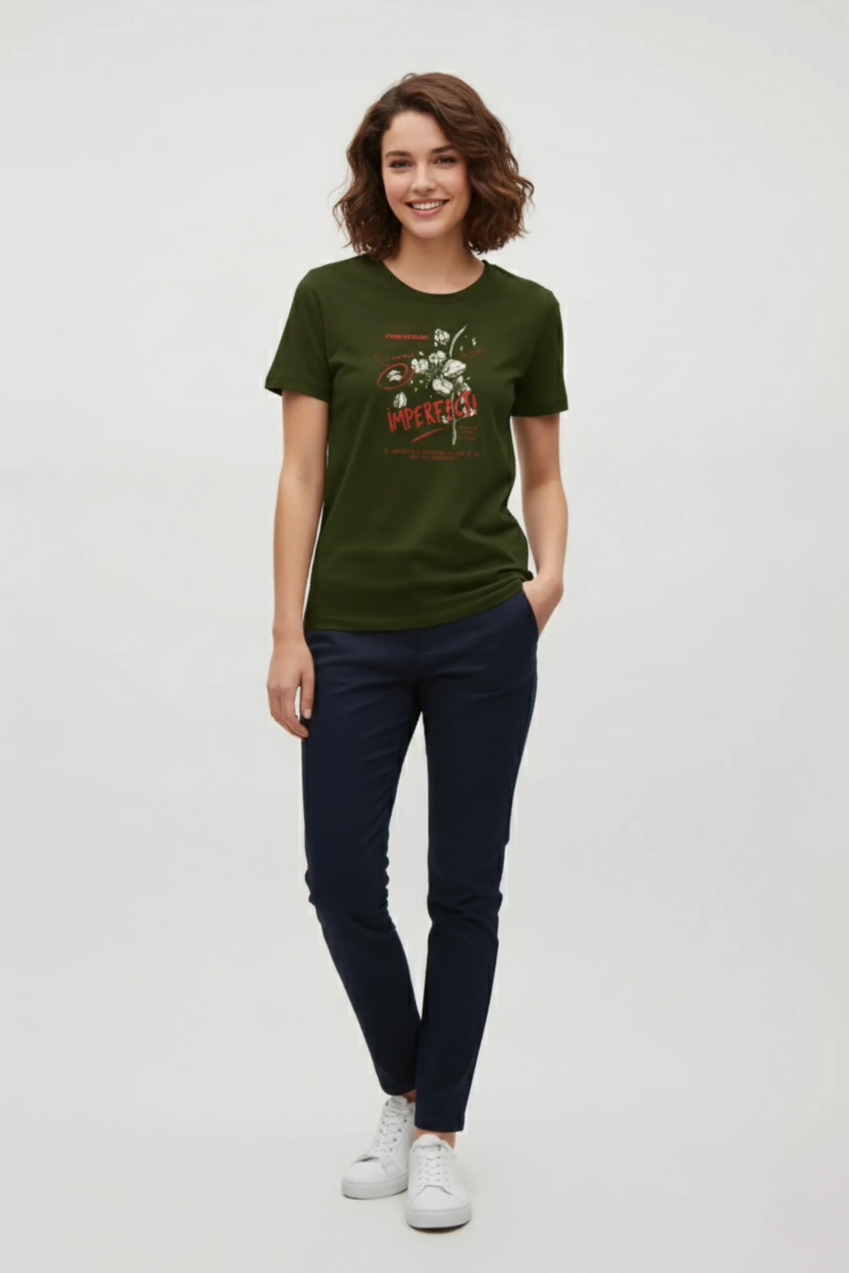 Imperfect printed regular fit t-shirt made from soft 180 GSM single jersey cotton-poly blend fabric with breathable comfort and durable everyday style.