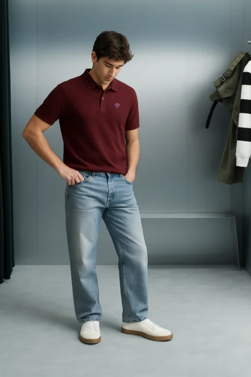 Maroon Men Polo Tshirt