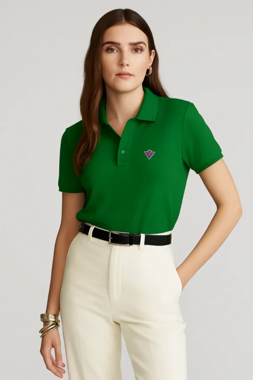 Parrot Green Women Polo Tshirt