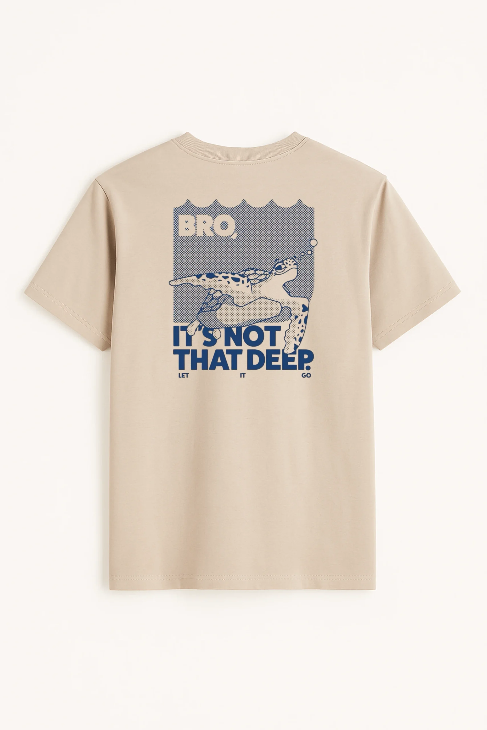Turtle printed regular fit t-shirt made from soft 180 GSM single jersey cotton-poly blend fabric with breathable comfort and durable style