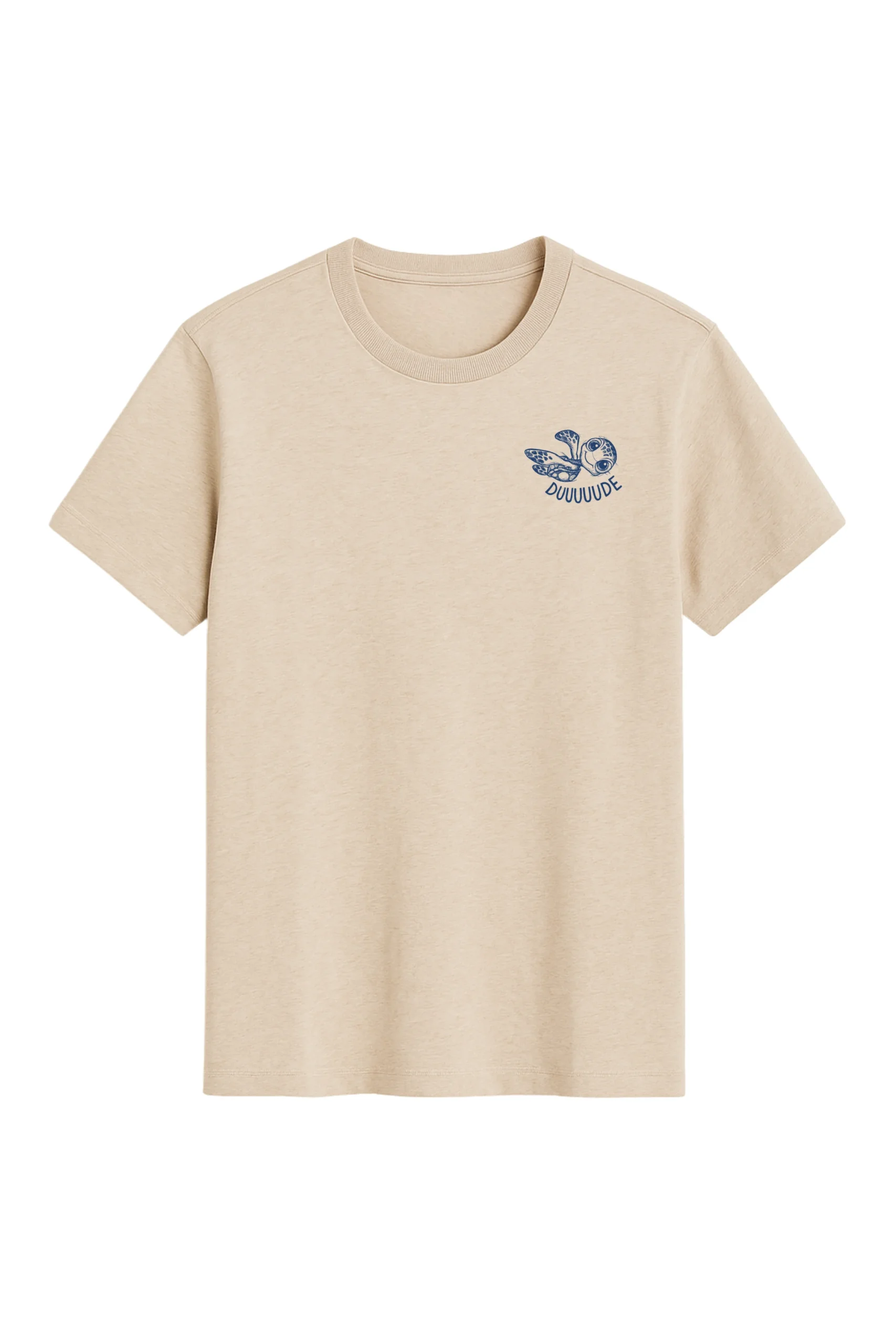 Turtle printed regular fit t-shirt made from soft 180 GSM single jersey cotton-poly blend fabric with breathable comfort and durable style