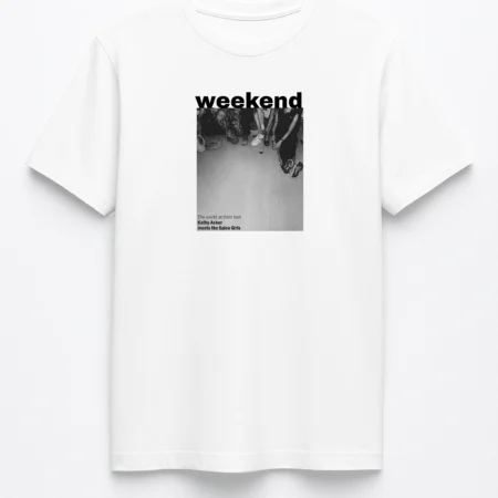 Weekend printed regular fit t-shirt made from soft 180 GSM single jersey cotton-poly blend fabric with breathable comfort and casual style.