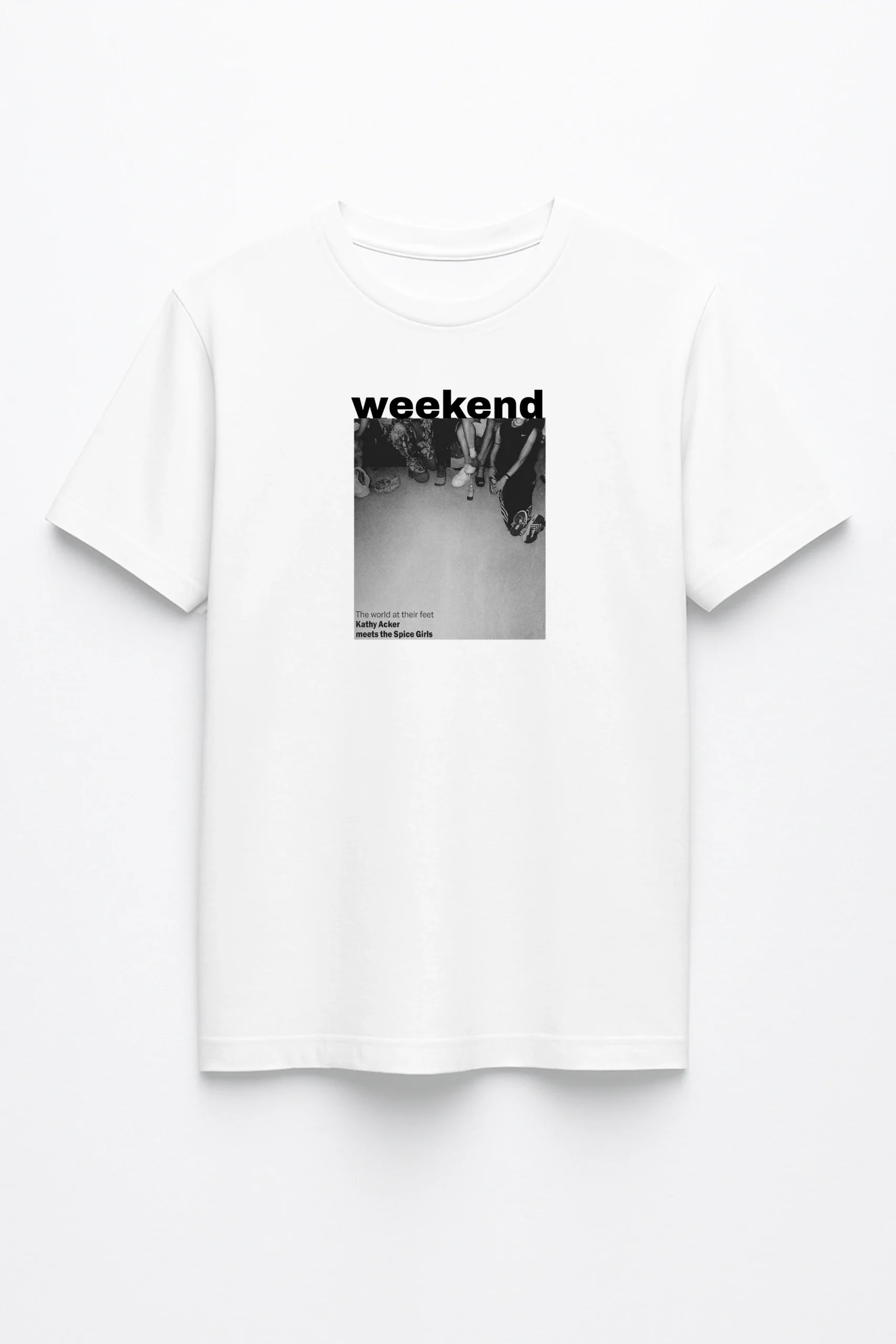 Weekend printed regular fit t-shirt made from soft 180 GSM single jersey cotton-poly blend fabric with breathable comfort and casual style.