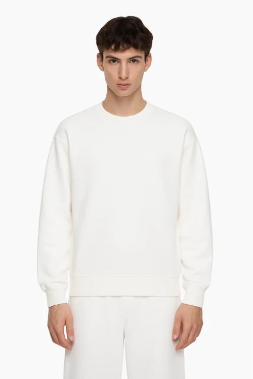 White Men Casual Sweatshirt