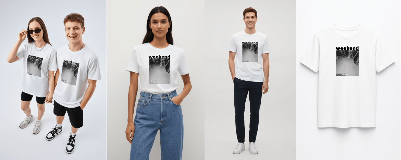 Make the Weekend Cool with Resillie8 Trends: Pop & Cute Weekend Printed T-shirt”